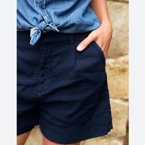 Frank & Eileen WATERFORD Walking Short ITALIAN PERFORMANCE LINEN size: 0 Navy